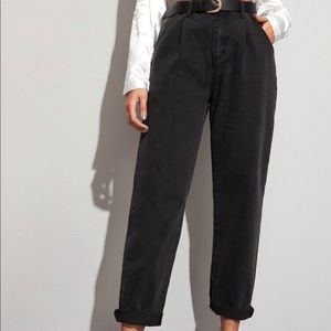 Highest-Rise black Mom Jeans